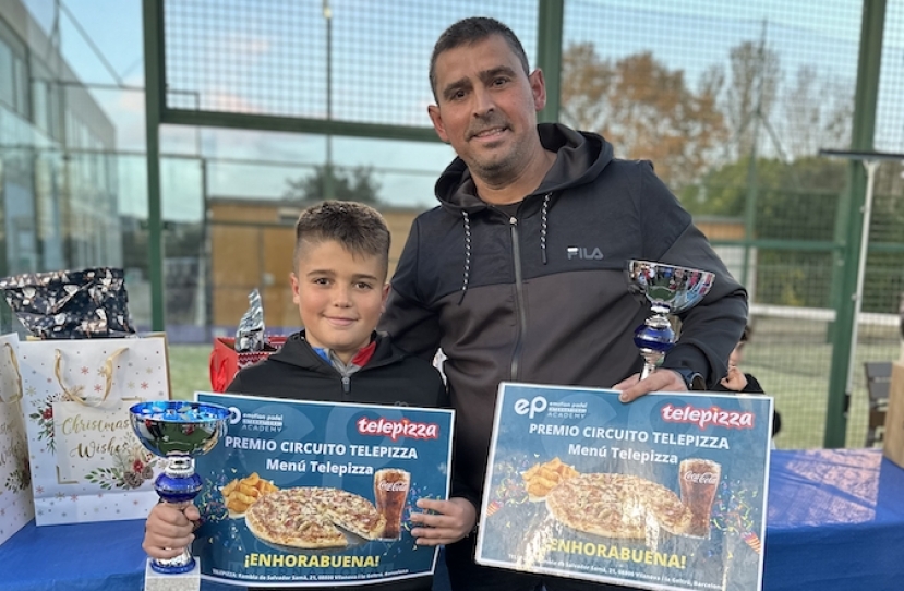 Kilian Sánchez y Félix Sánchez, Campeones del 25º Torneo Circuito Telepizza Padres e Hijos Nivel 4