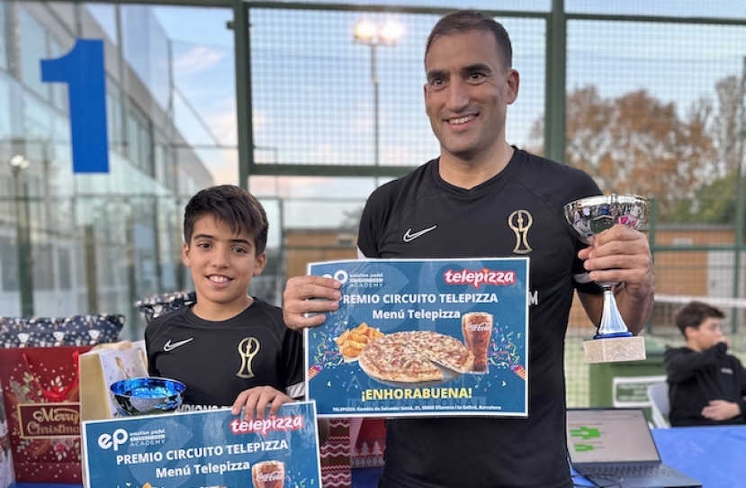 Guillem Pazos y Guillermo Pazos, Campeones del 25º Torneo Circuito Telepizza Padres e Hijos Nivel 3