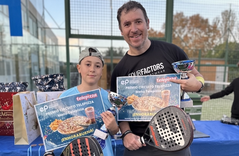 Jan Miró y Nacho Miró, Campeones del 25º Torneo Circuito Telepizza Padres e Hijos Nivel 2