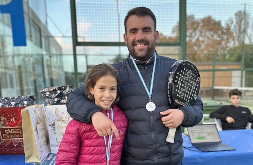 Daniela Ceballos y Adrian Díaz, Campeones de Consolación del 25º Torneo Circuito Telepizza Padres e Hijos Nivel 4