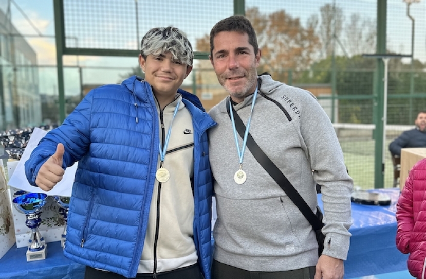 Lucas Fernández y Fran Fernández, Campeones de Consolación del 25º Torneo Circuito Telepizza Padres e Hijos Nivel 3