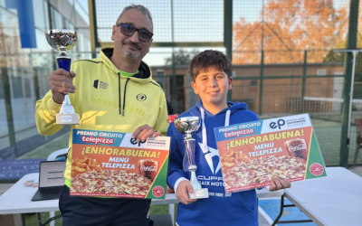 Alejandro Lastre y Eligio Jesús Cajete, Campeones del 30º Torneo Circuito Telepizza Padres e Hijos Nivel 3